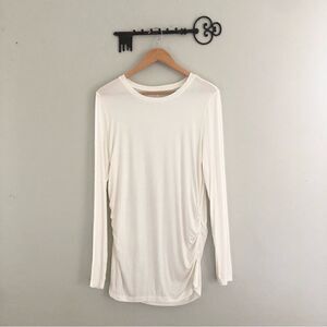 Zella long sleeved white maternity tee shirt in size XL